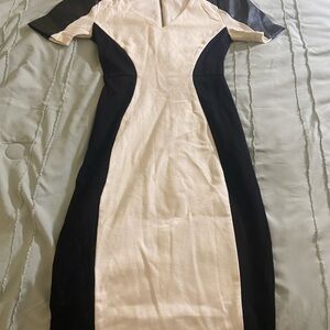 XOXO Black and Cream Pencil Dress